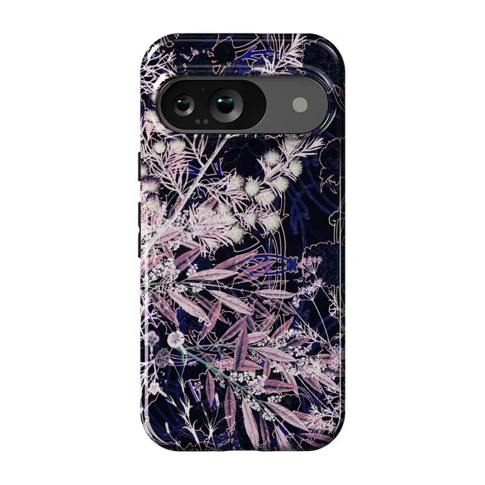 Pixel 9 StrongFit Pink purple botanical illustration by Oana 