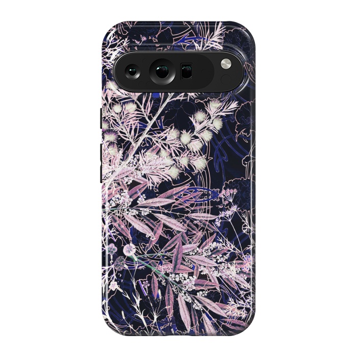 Pixel 9 Pro XL StrongFit Pink purple botanical illustration by Oana 