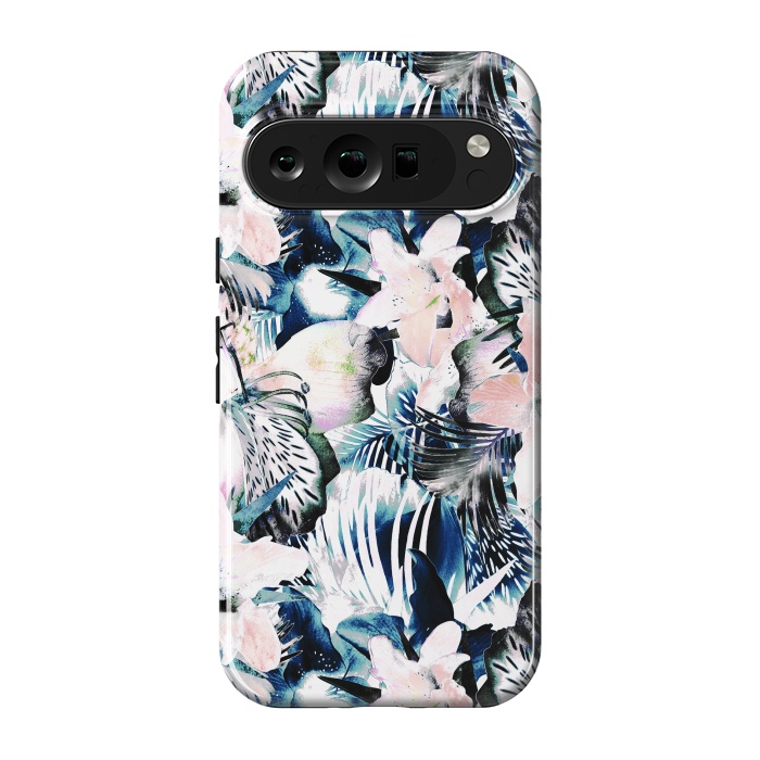 Pixel 9 pro StrongFit Jungle leaves and flowers by Oana 