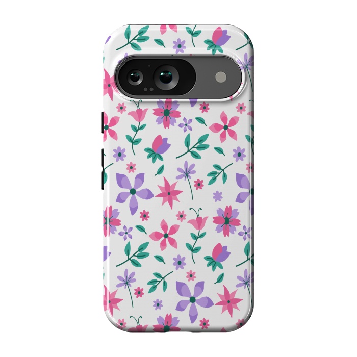 Pixel 9 StrongFit PINK PURPLE FLORAL PATTERN 2 by MALLIKA