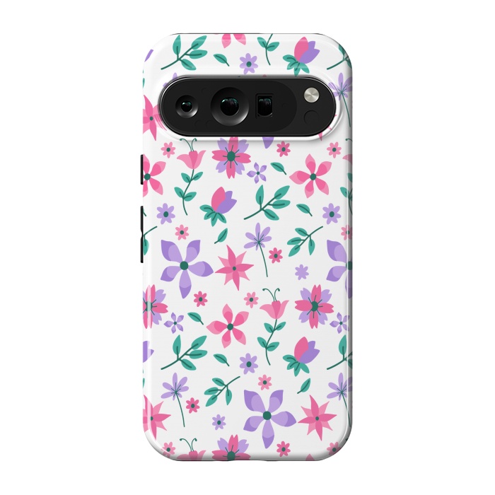 Pixel 9 pro StrongFit PINK PURPLE FLORAL PATTERN 2 by MALLIKA