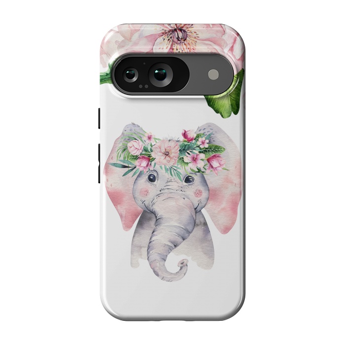 Pixel 9 StrongFit Flower Elephant by  Utart