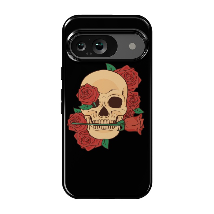 Pixel 9 StrongFit RED ROSE SKULL BABY by MALLIKA