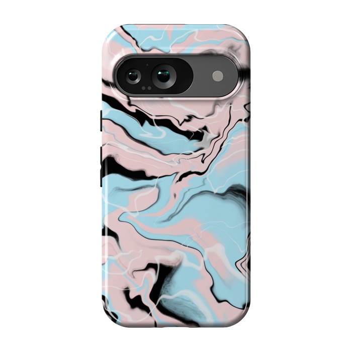 Pixel 9 StrongFit Marble blue peach by Jms