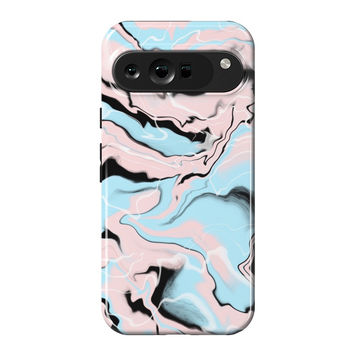 Pixel 9 Pro XL StrongFit Marble blue peach by Jms