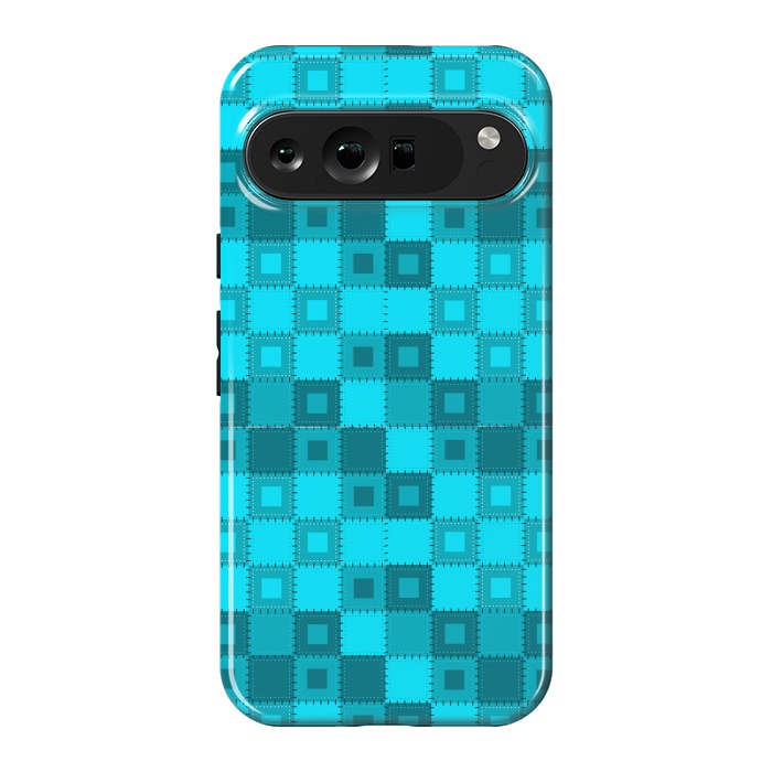 Pixel 9 Pro XL StrongFit blue patchwork by MALLIKA