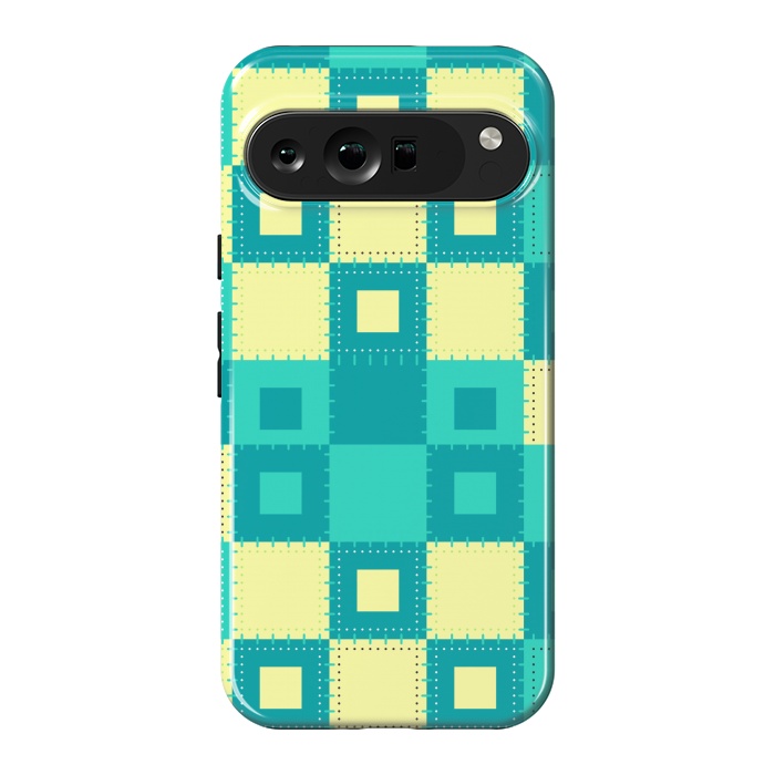 Pixel 9 Pro XL StrongFit blue yellow patchwork by MALLIKA