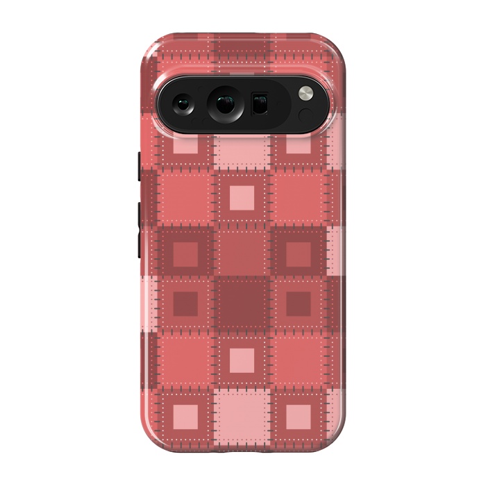 Pixel 9 pro StrongFit RED WHITE PATCHWORK by MALLIKA