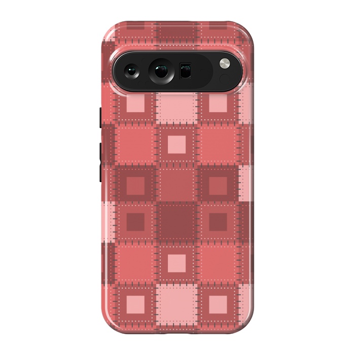 Pixel 9 Pro XL StrongFit RED WHITE PATCHWORK by MALLIKA