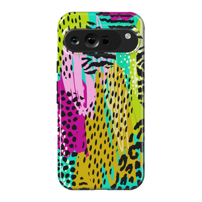 Pixel 9 Pro XL StrongFit colorful abstract animal print by haroulita