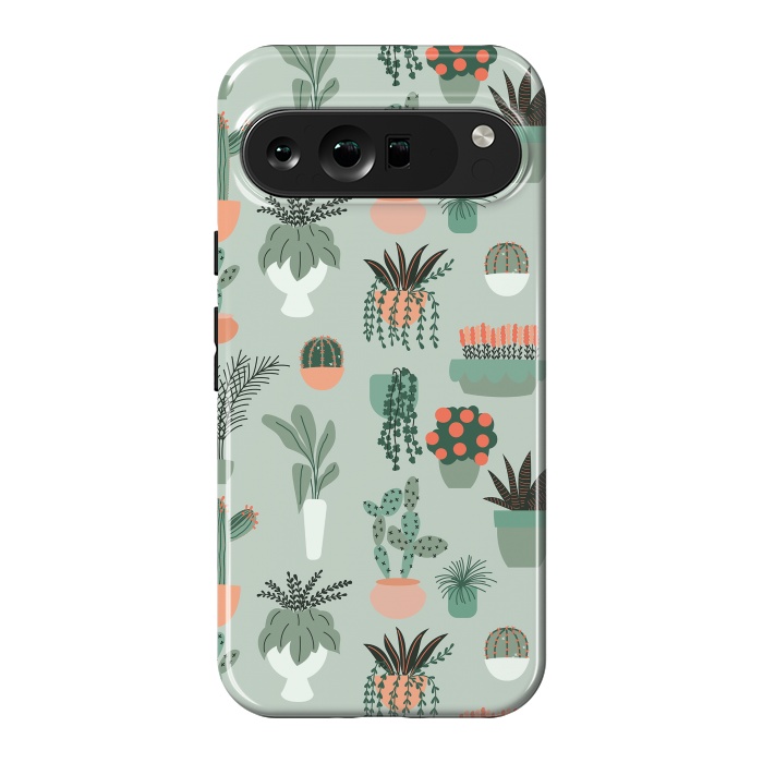 Pixel 9 Pro XL StrongFit Houseplants pattern 01 by Jelena Obradovic