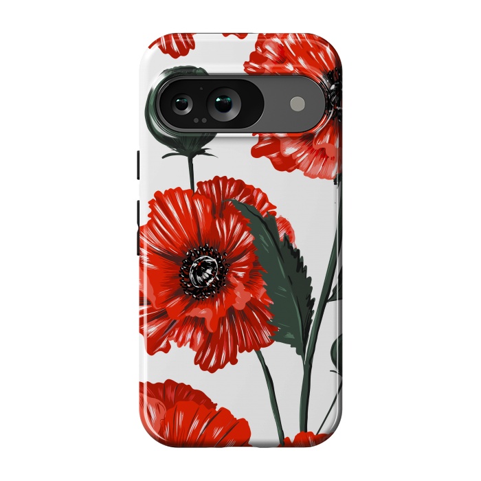 Pixel 9 StrongFit red poppy by haroulita