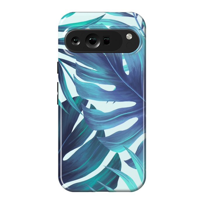 Pixel 9 Pro XL StrongFit blue Fern leaves by haroulita