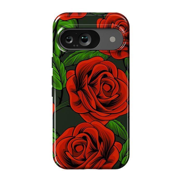 Pixel 9 StrongFit red roses by haroulita