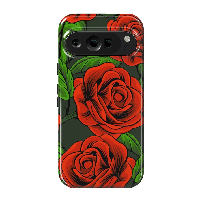 Pixel 9 pro StrongFit red roses by haroulita