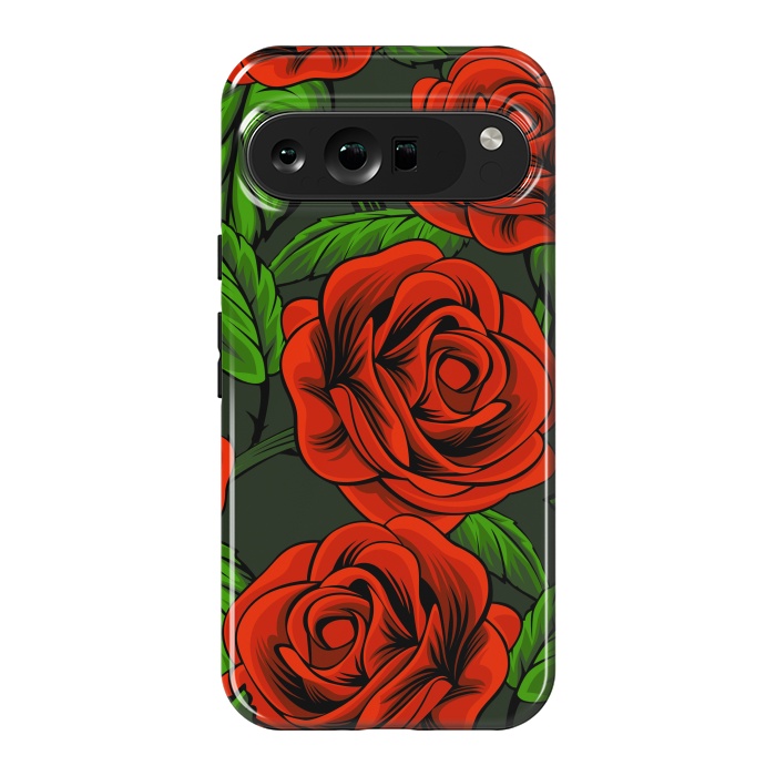 Pixel 9 Pro XL StrongFit red roses by haroulita