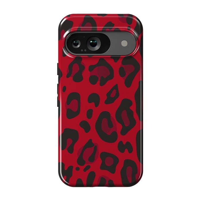 Pixel 9 StrongFit red animal print by haroulita