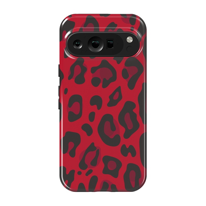 Pixel 9 pro StrongFit red animal print by haroulita