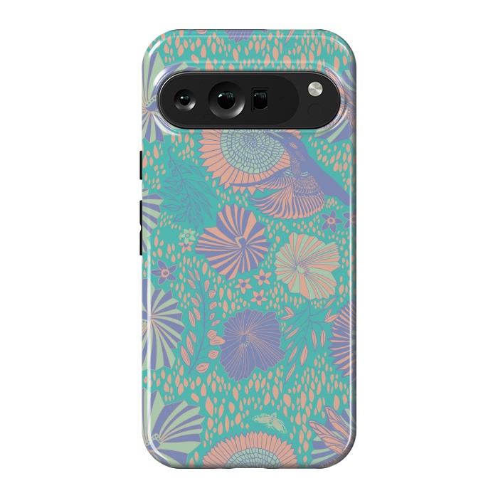 Pixel 9 Pro XL StrongFit Mint bird and dragonfly by Nina Leth