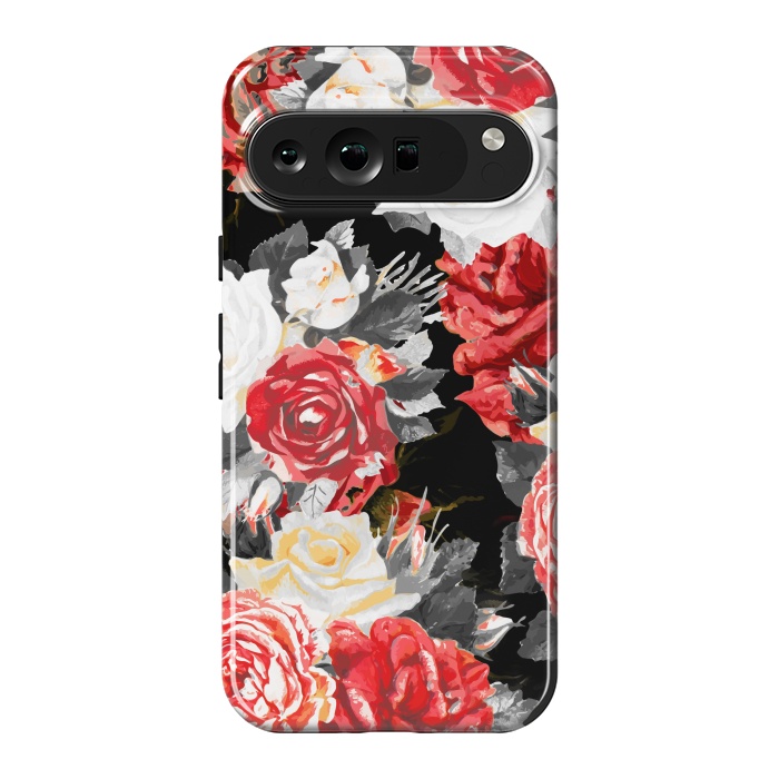 Pixel 9 Pro XL StrongFit Red and white roses by Oana 