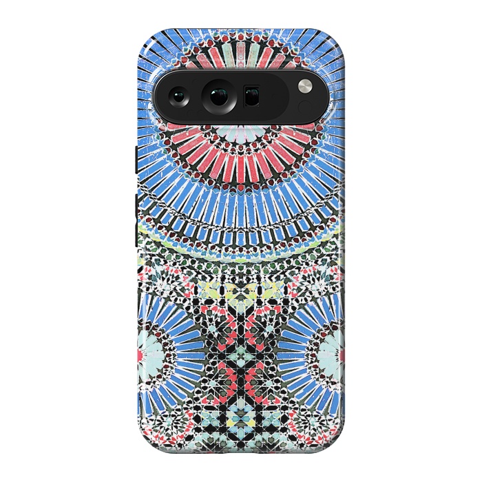 Pixel 9 Pro XL StrongFit Colorful Moroccan inspired mosaic tiles by Oana 