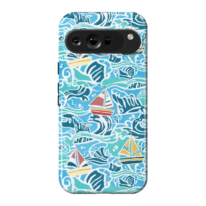 Pixel 9 Pro XL StrongFit Sailboats & Waves by Tangerine-Tane