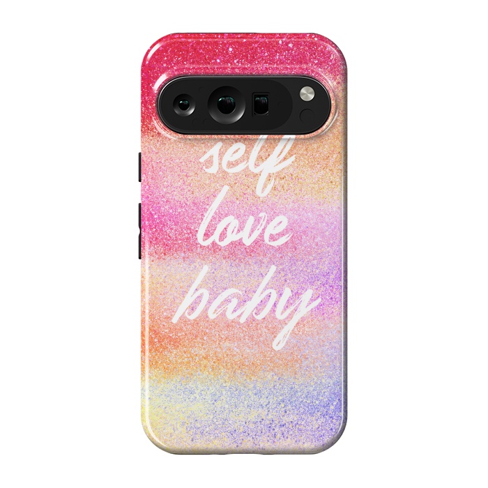 Pixel 9 pro StrongFit Self Love colorful gradient glitter by Oana 