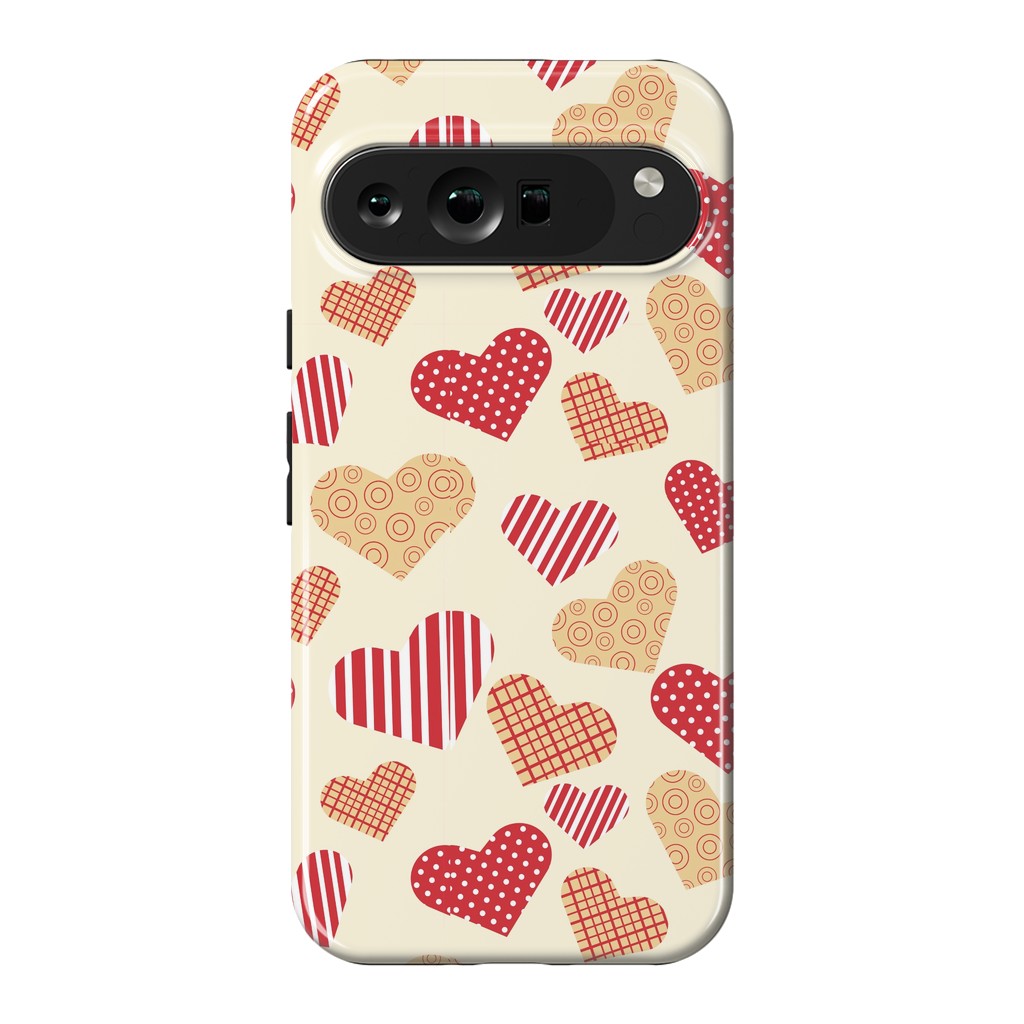 Pixel 9 Pro XL StrongFit RED GOLDEN HEARTS by MALLIKA