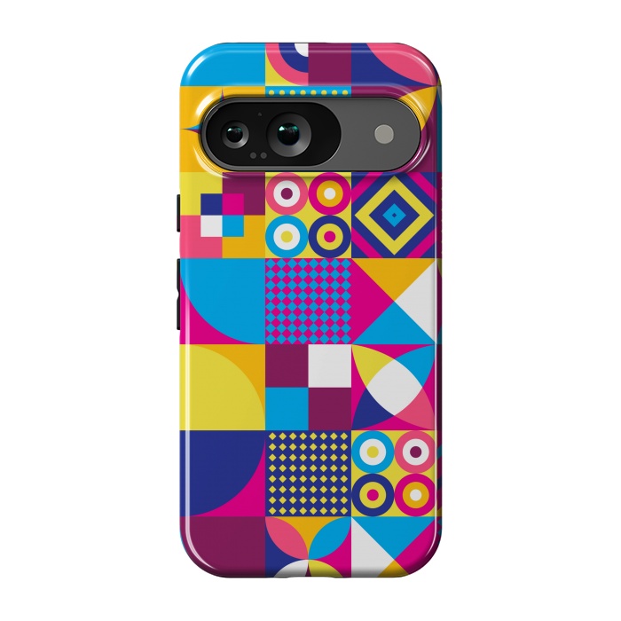 Pixel 9 StrongFit multi colour abstract pattern 3  by MALLIKA