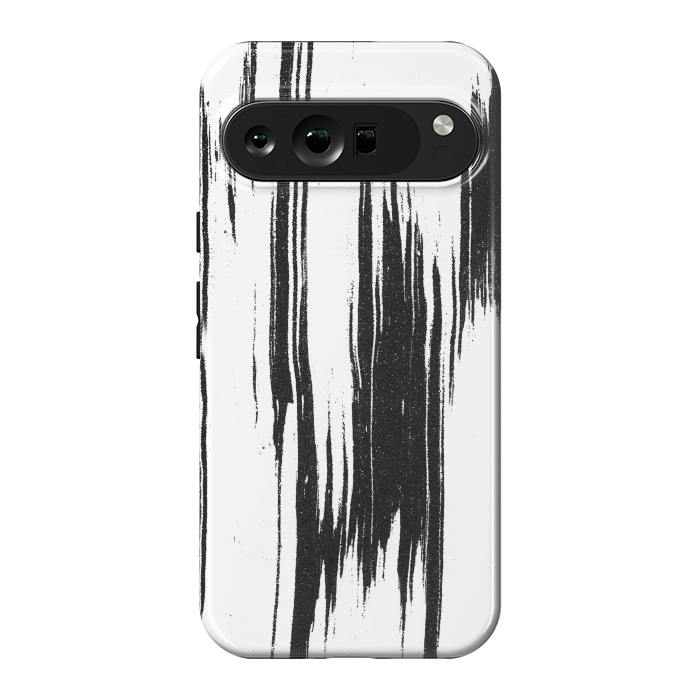 Pixel 9 Pro XL StrongFit Black ink brushstroke on white background by Oana 