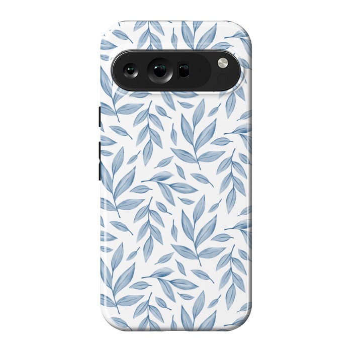 Pixel 9 Pro XL StrongFit blue leaves by Alena Ganzhela