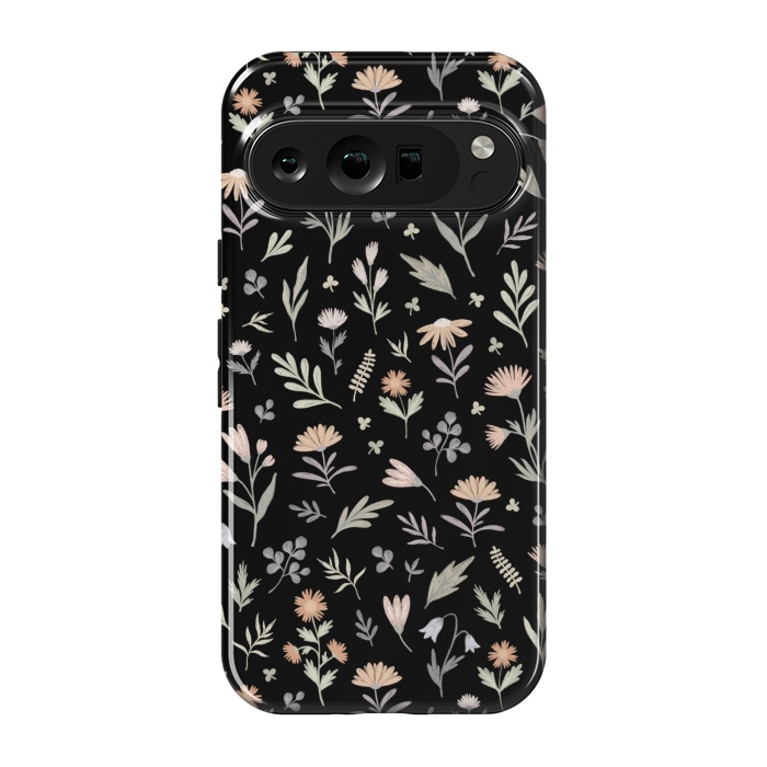 Pixel 9 pro StrongFit gentle flora on a black by Alena Ganzhela