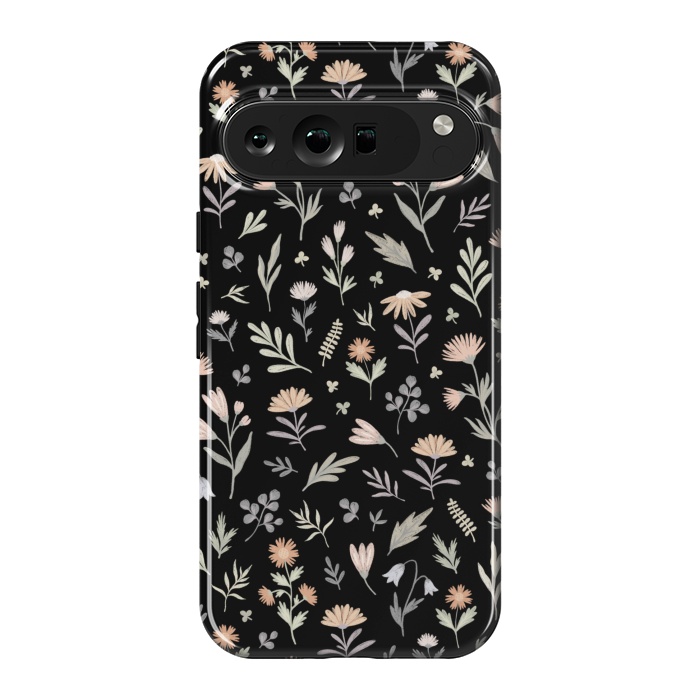 Pixel 9 Pro XL StrongFit gentle flora on a black by Alena Ganzhela