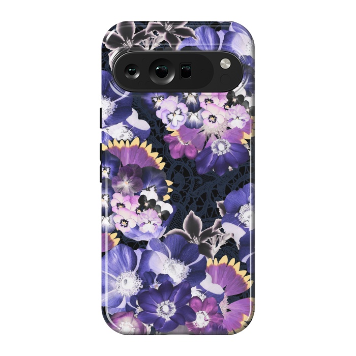 Pixel 9 Pro XL StrongFit Purple flowers collage by Oana 