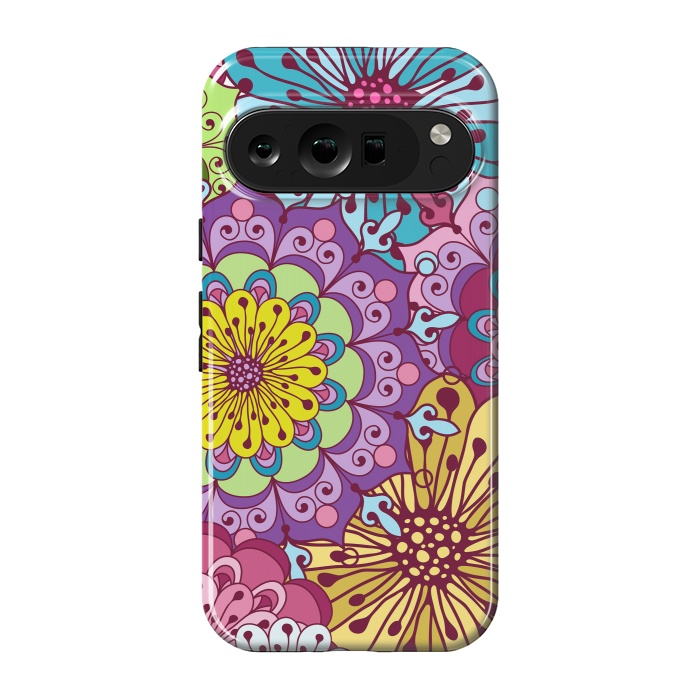 Pixel 9 pro StrongFit Brightly Colored Flowers by ArtsCase