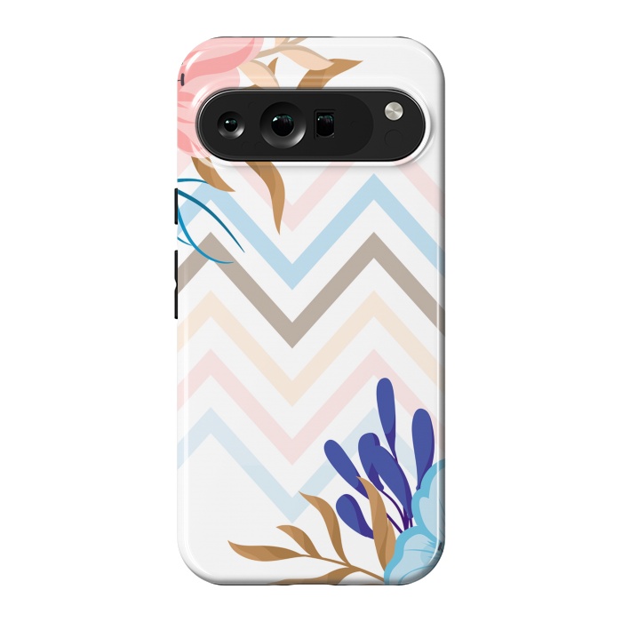 Pixel 9 Pro XL StrongFit chevron flowers by haroulita