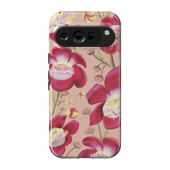 Pixel 9 pro StrongFit Cannonball Tree Pattern - Blush by Anis Illustration