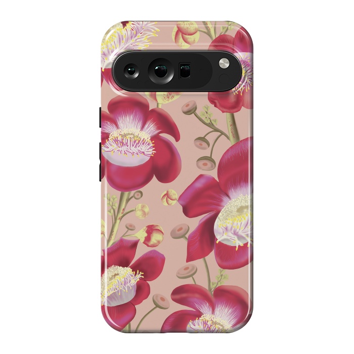 Pixel 9 Pro XL StrongFit Cannonball Tree Pattern - Blush by Anis Illustration