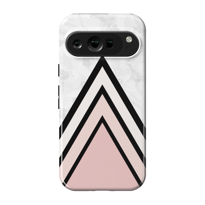 Pixel 9 pro StrongFit Black pink triangles by Jms