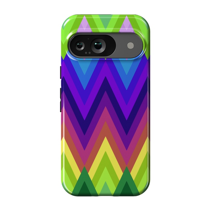 Pixel 9 StrongFit Zig Zag Chevron Pattern G553 by Medusa GraphicArt