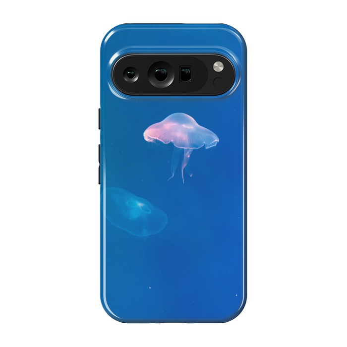 Pixel 9 pro StrongFit White Jellyfish in Blue Water by Winston