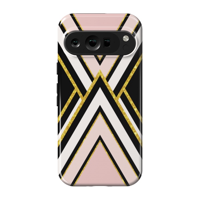 Pixel 9 pro StrongFit Pink gold geometric by Jms