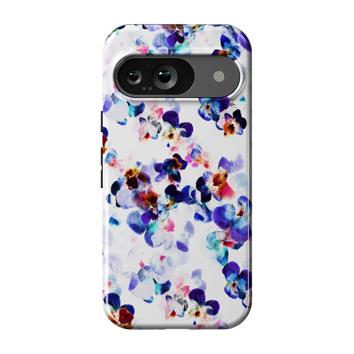 Pixel 9 StrongFit Blue purple pansy petals by Oana 