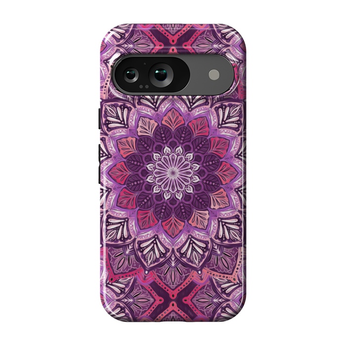 Pixel 9 StrongFit Perfect Pearly Plum Mandala by Micklyn Le Feuvre