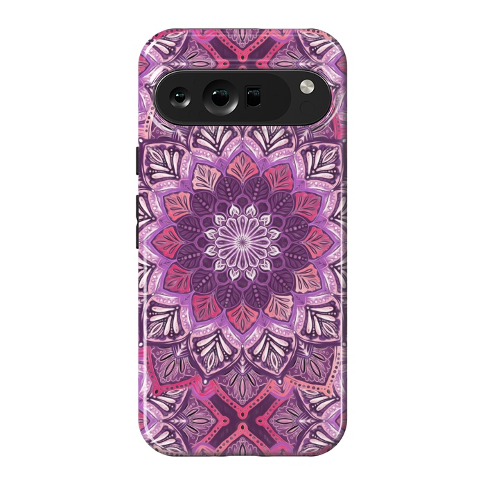 Pixel 9 Pro XL StrongFit Perfect Pearly Plum Mandala by Micklyn Le Feuvre