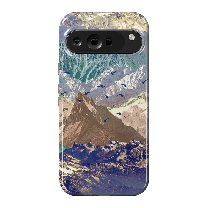 Pixel 9 Pro XL StrongFit Mountain landscape utopic nature collage  by Oana 