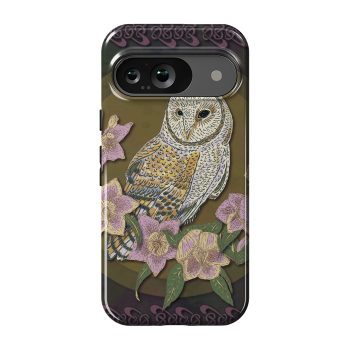 Pixel 9 StrongFit Owl & Hellebore by Lotti Brown