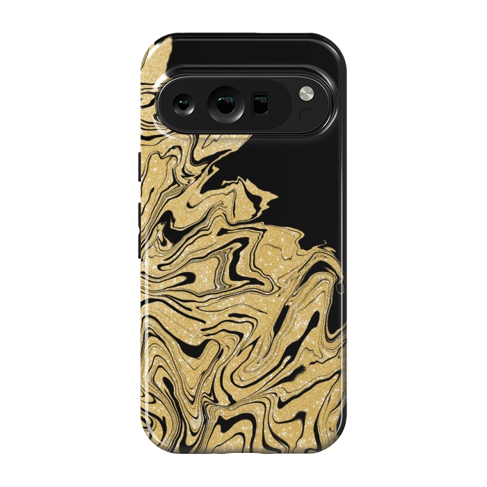 Pixel 9 pro StrongFit Gold marble by Jms