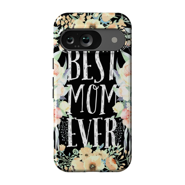 Pixel 9 StrongFit Best mom spring watercolor flowers  by Oana 