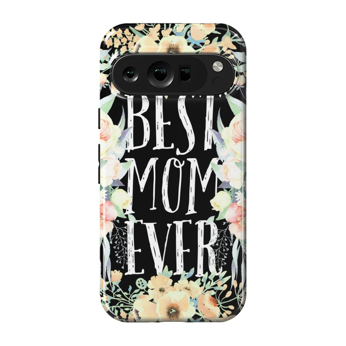 Pixel 9 pro StrongFit Best mom spring watercolor flowers  by Oana 